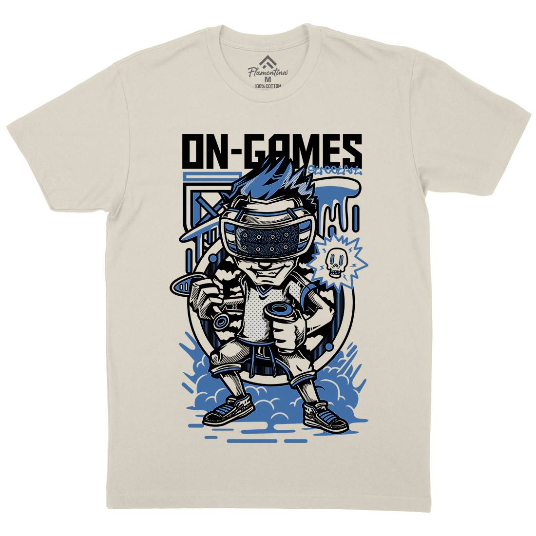 On Games Mens Organic Crew Neck T-Shirt Geek D672