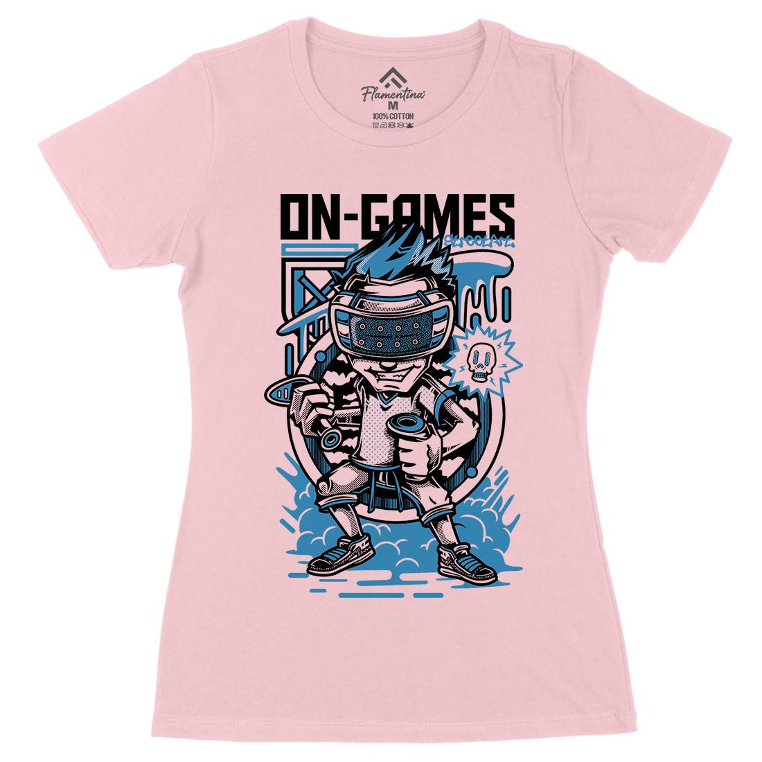 On Games Womens Organic Crew Neck T-Shirt Geek D672