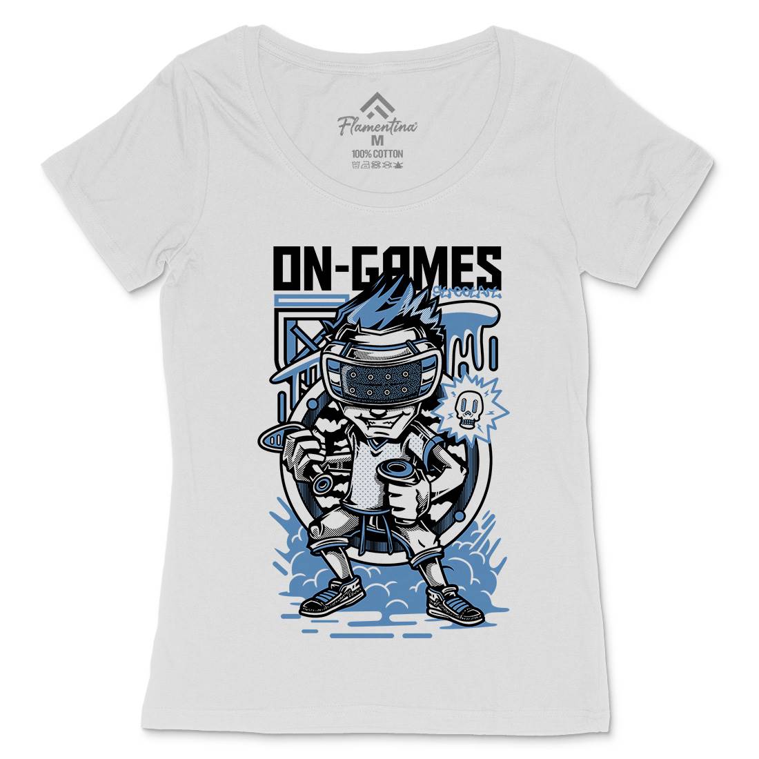 On Games Womens Scoop Neck T-Shirt Geek D672