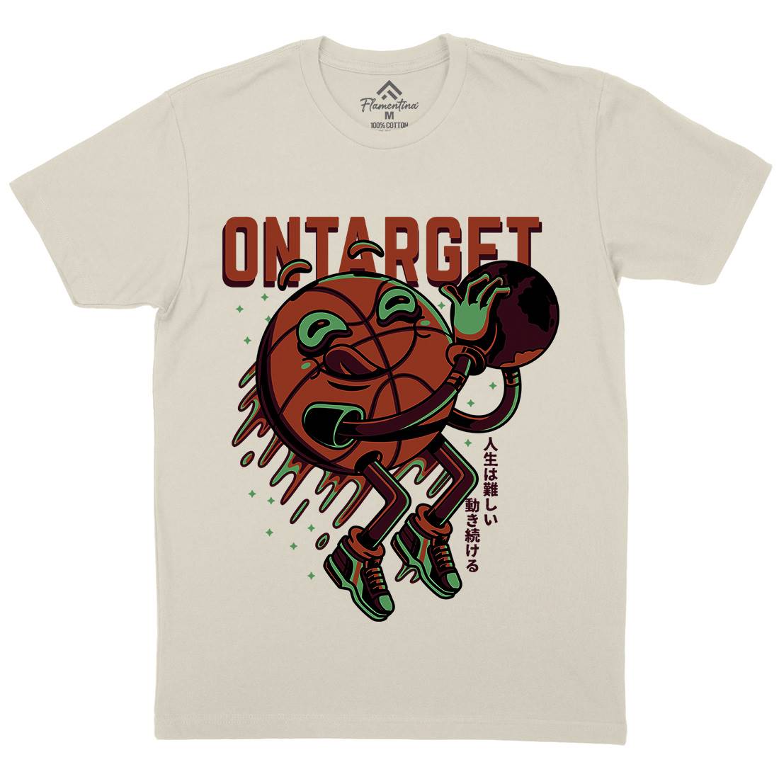 On Target Mens Organic Crew Neck T-Shirt Sport D673