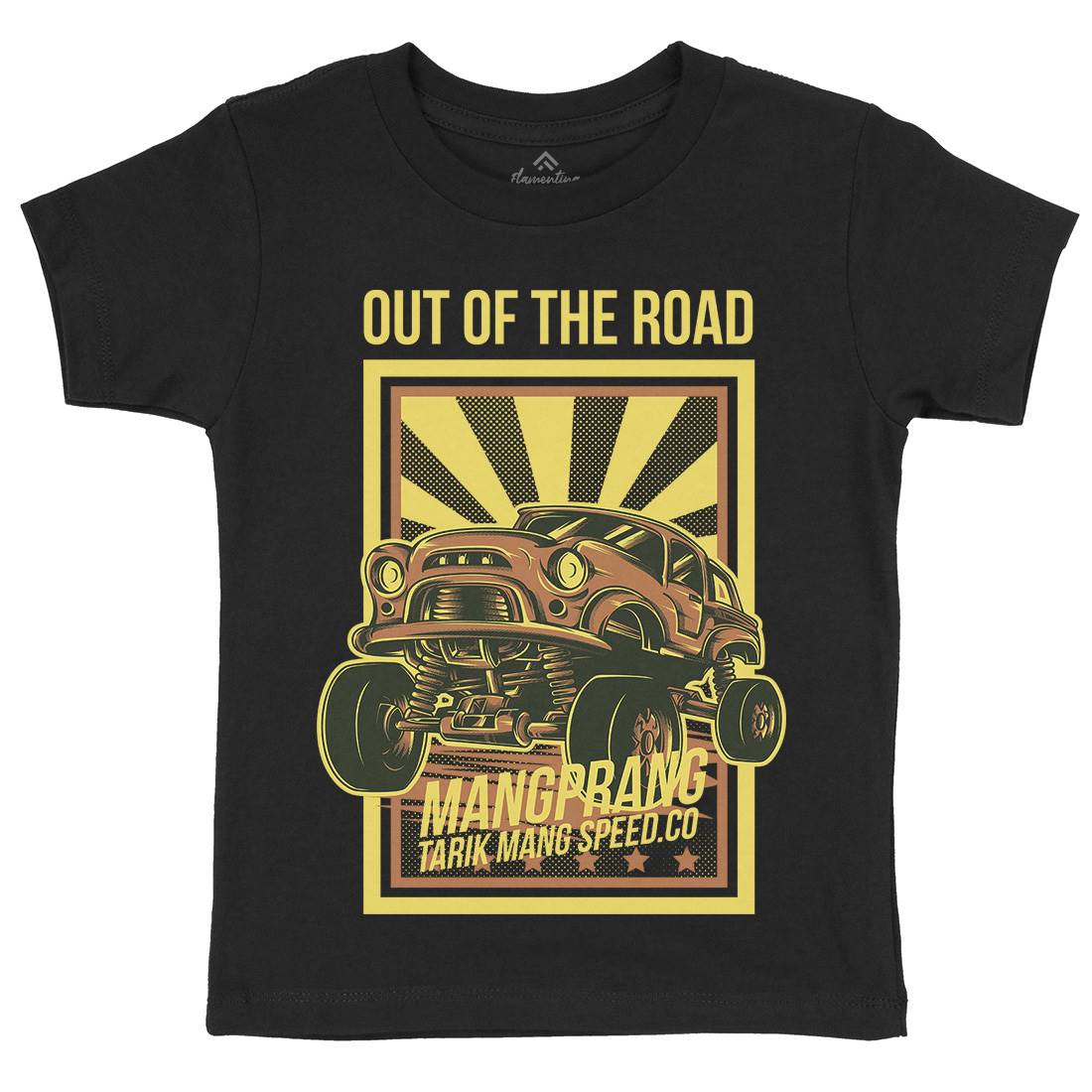 Out Of The Road Kids Crew Neck T-Shirt Cars D674