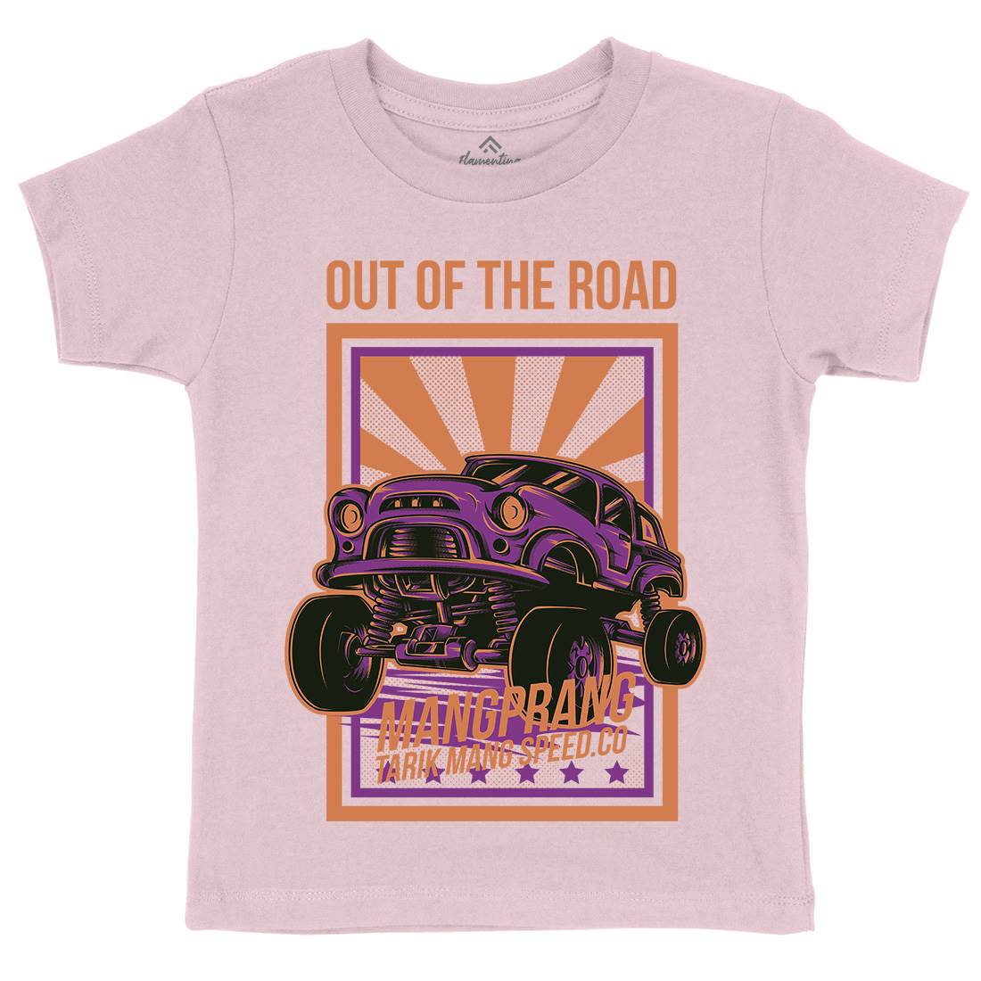 Out Of The Road Kids Crew Neck T-Shirt Cars D674