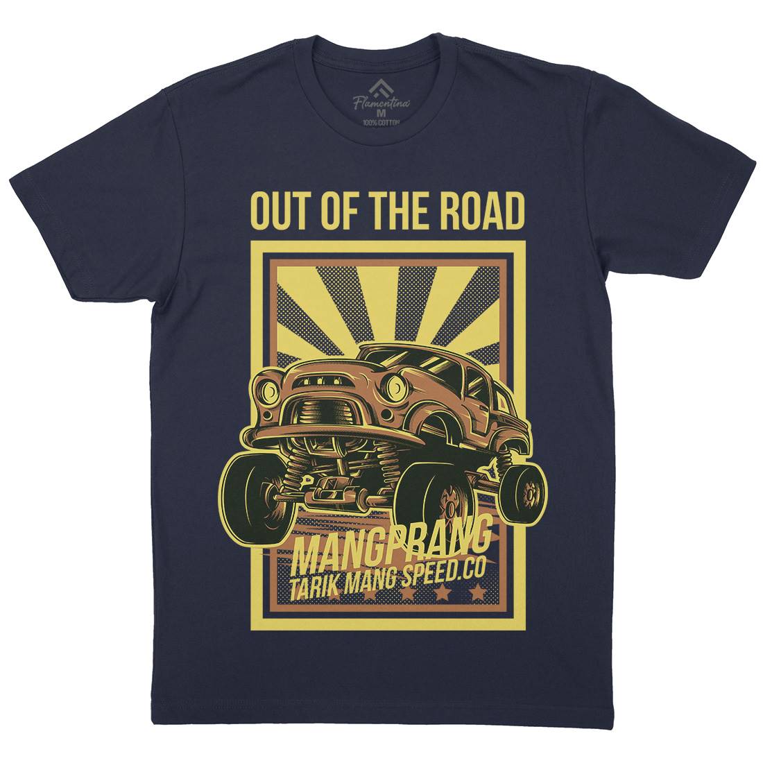 Out Of The Road Mens Crew Neck T-Shirt Cars D674