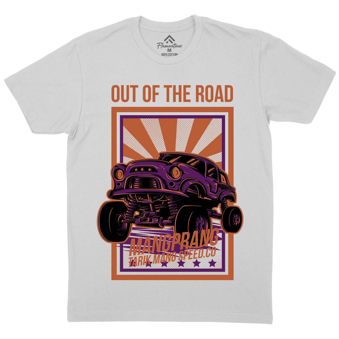 Out Of The Road Mens Crew Neck T-Shirt Cars D674
