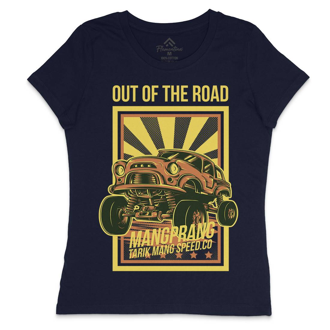 Out Of The Road Womens Crew Neck T-Shirt Cars D674