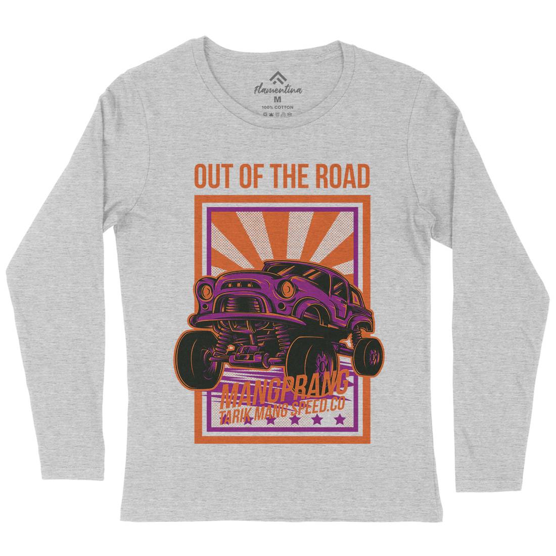 Out Of The Road Womens Long Sleeve T-Shirt Cars D674