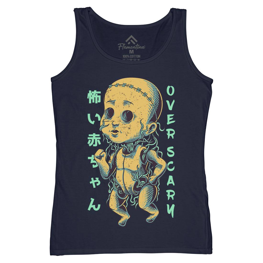 Over Scary Womens Organic Tank Top Vest Horror D675