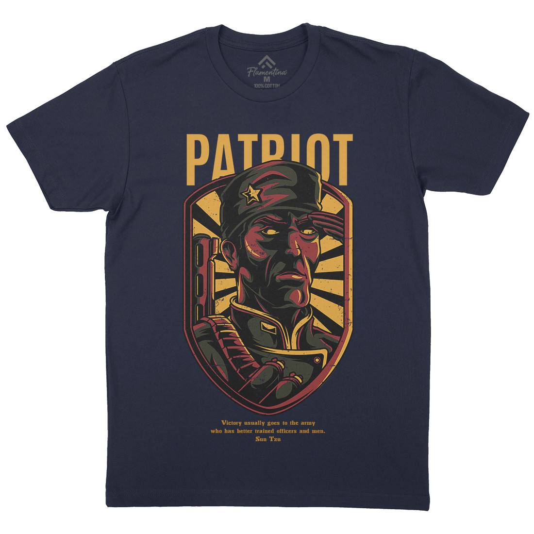 Patriot Mens Crew Neck T-Shirt Army D677