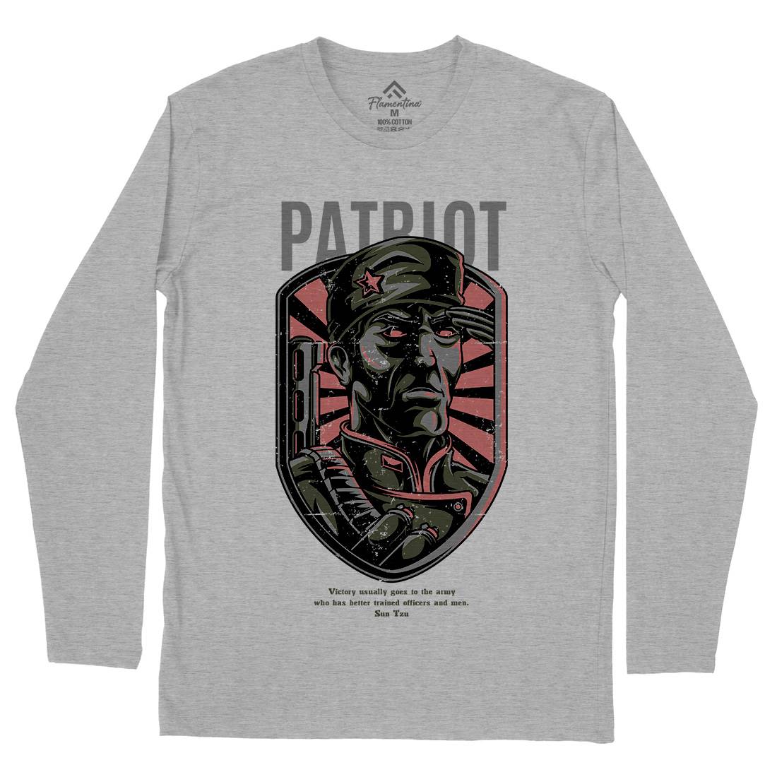 Patriot Mens Long Sleeve T-Shirt Army D677