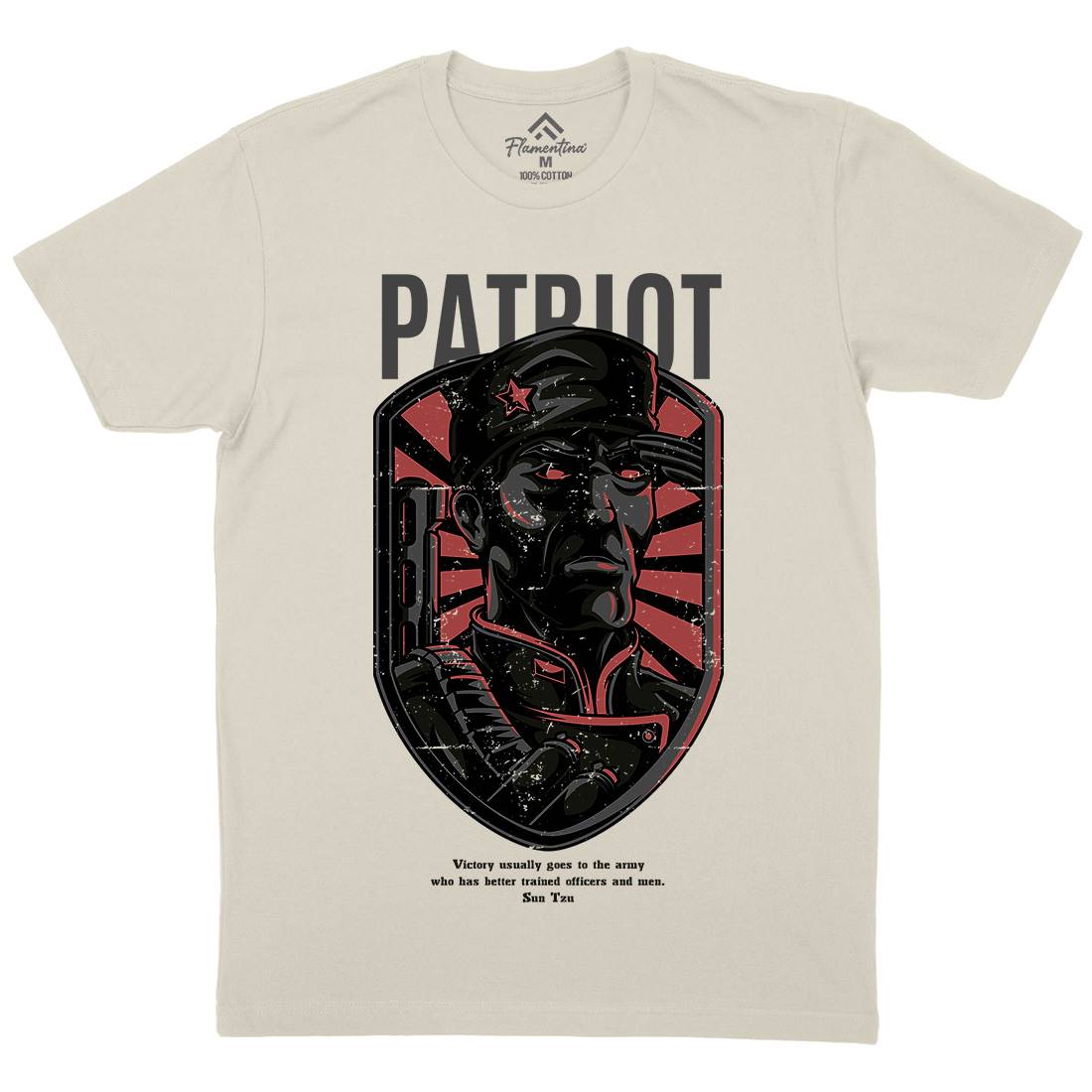 Patriot Mens Organic Crew Neck T-Shirt Army D677