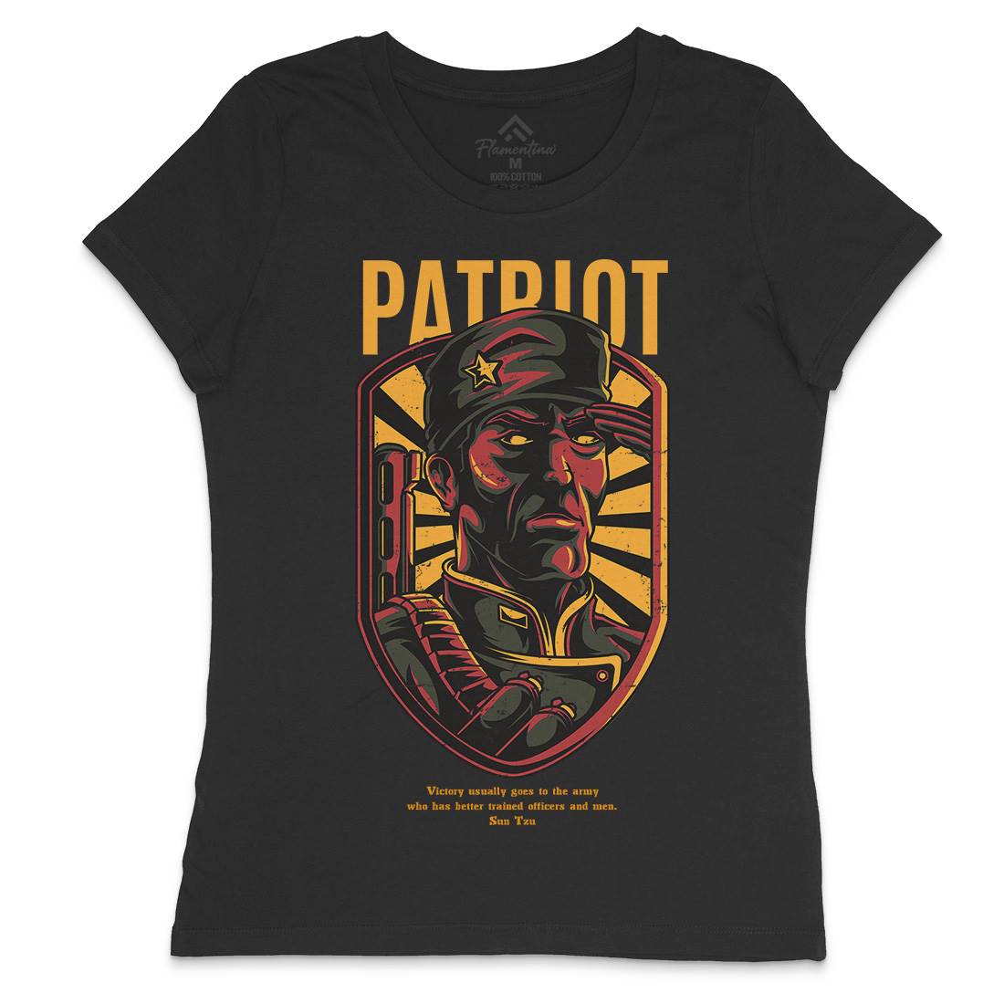 Patriot Womens Crew Neck T-Shirt Army D677