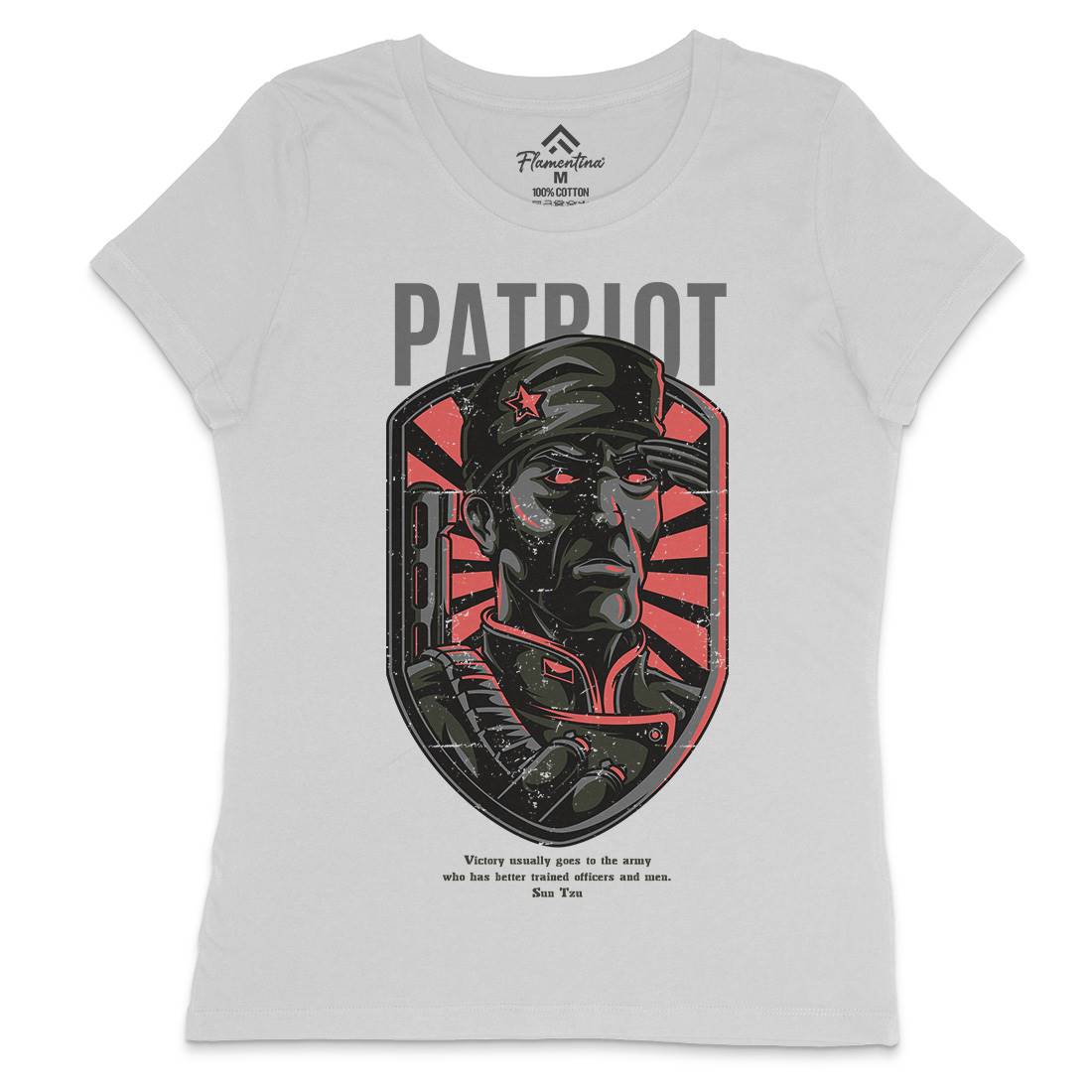 Patriot Womens Crew Neck T-Shirt Army D677