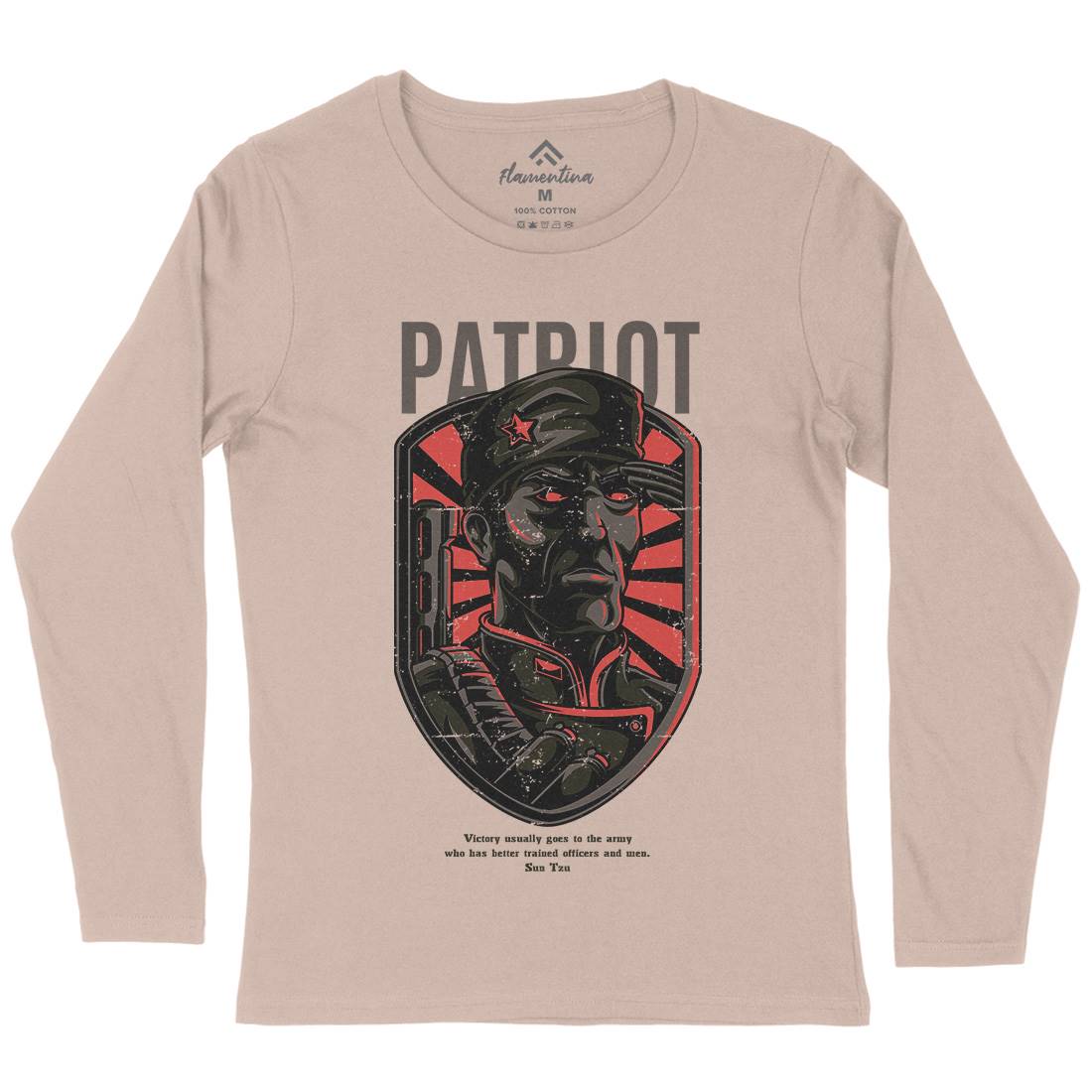 Patriot Womens Long Sleeve T-Shirt Army D677