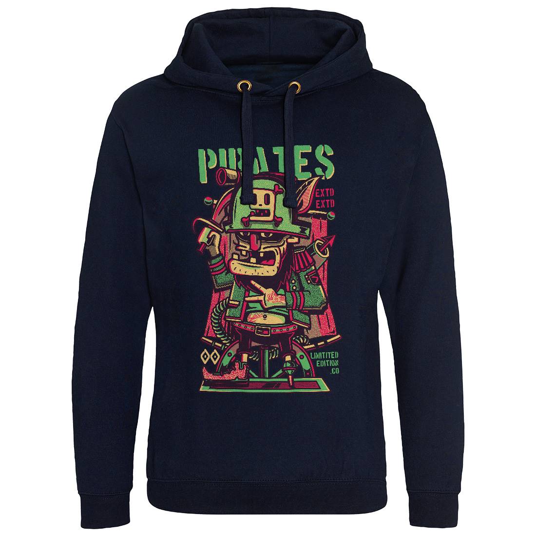 Pirates Mens Hoodie Without Pocket Navy D678