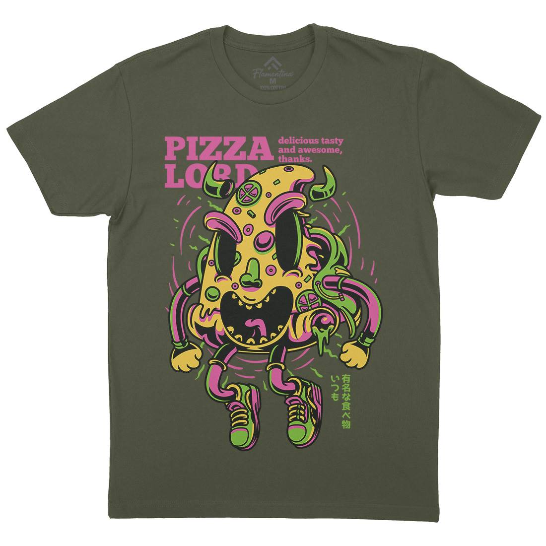 Pizza Lord Mens Crew Neck T-Shirt Food D679