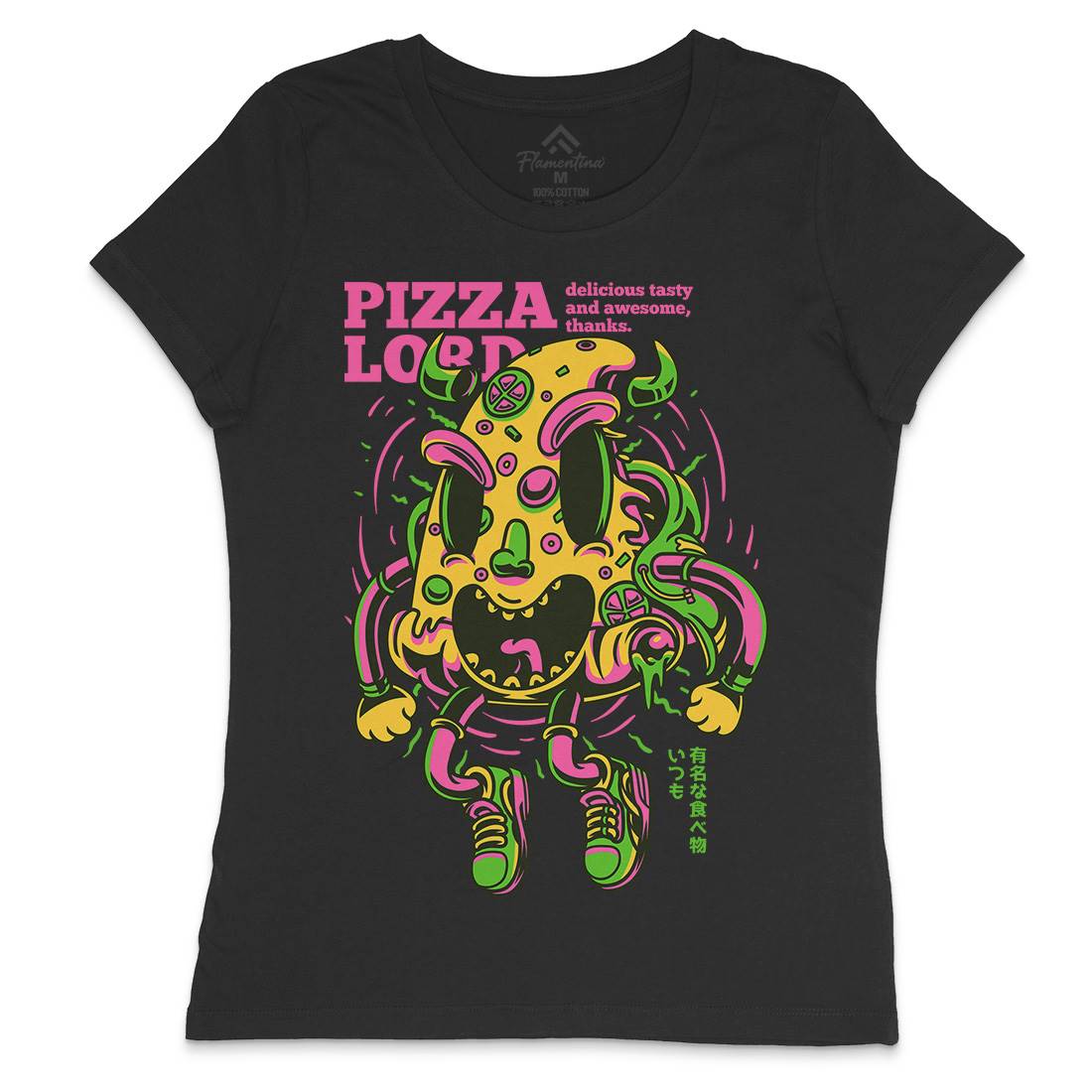 Pizza Lord Womens Crew Neck T-Shirt Food D679