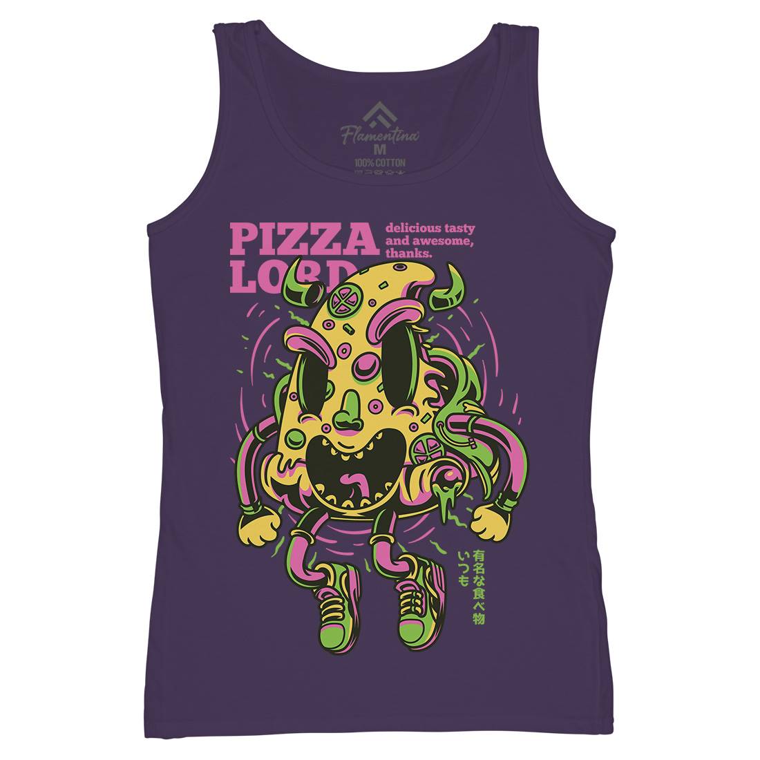 Pizza Lord Womens Organic Tank Top Vest Food D679