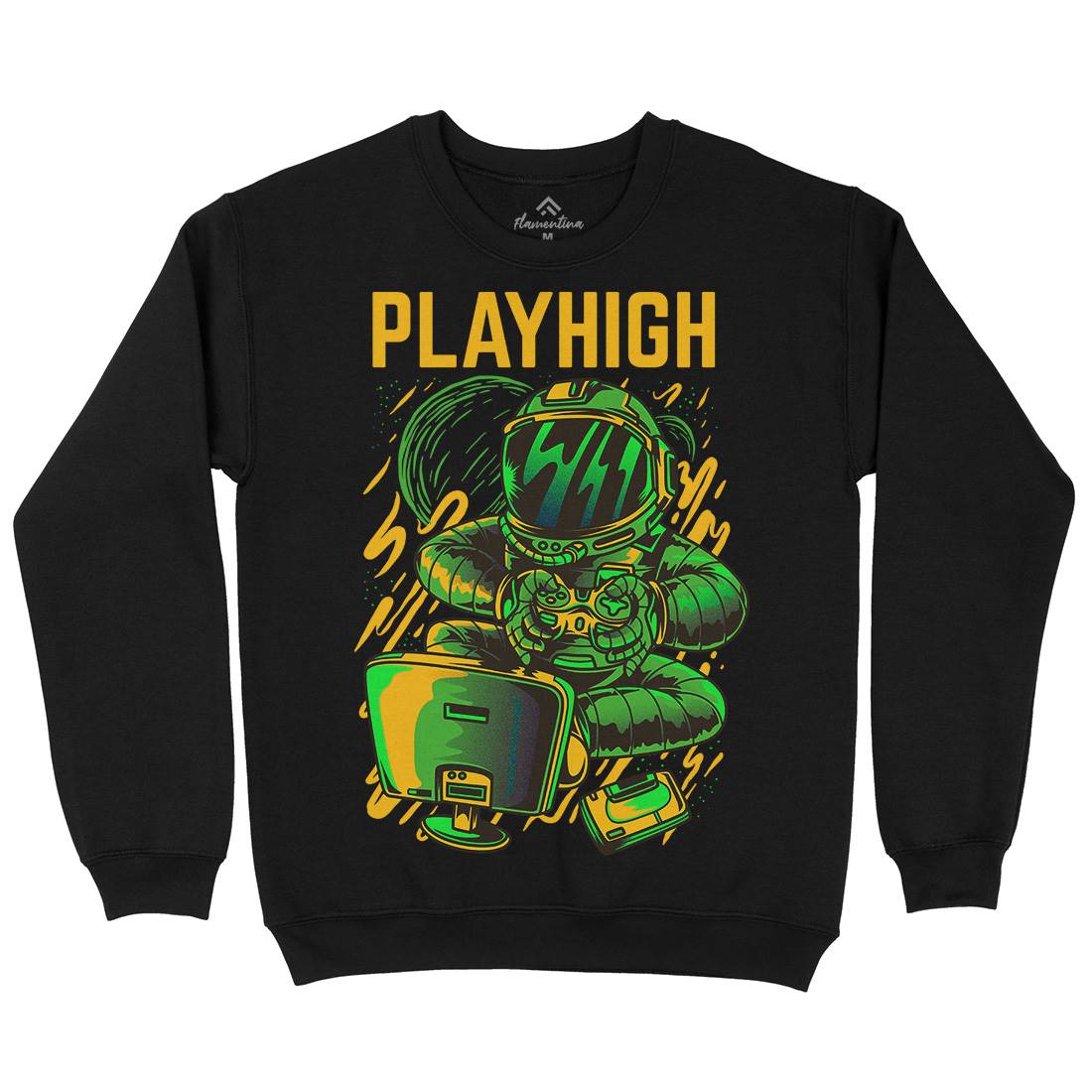 Play High Mens Crew Neck Sweatshirt Space D680
