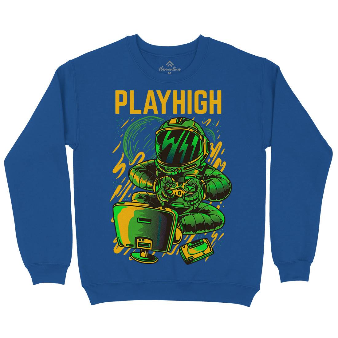 Play High Mens Crew Neck Sweatshirt Space D680