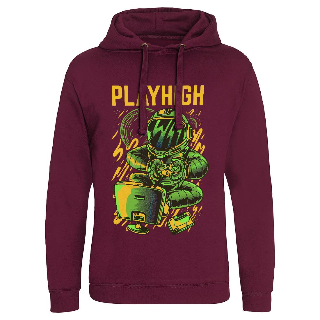 Play High Mens Hoodie Without Pocket Space D680