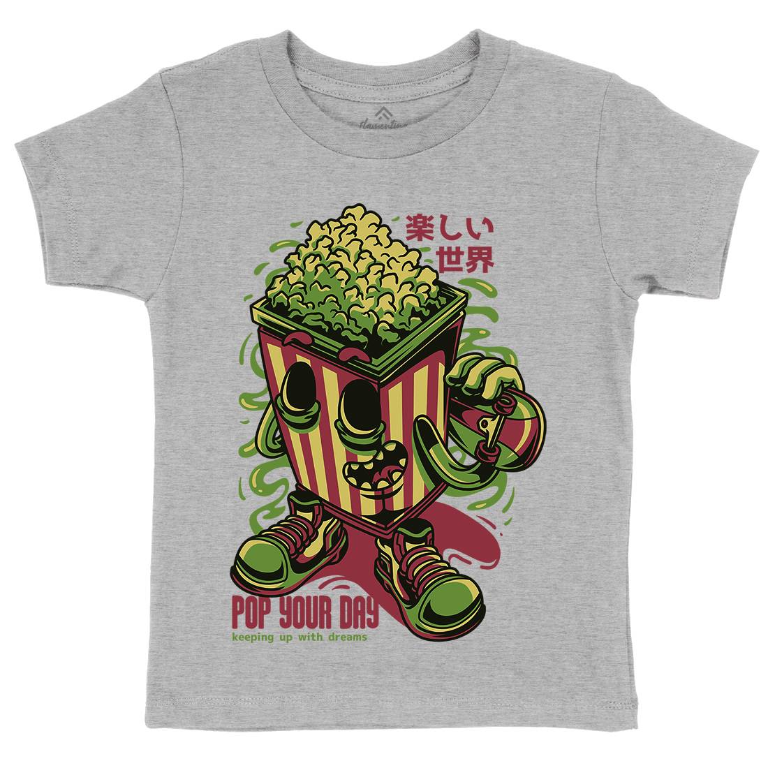Popcorn Kids Organic Crew Neck T-Shirt Food D681
