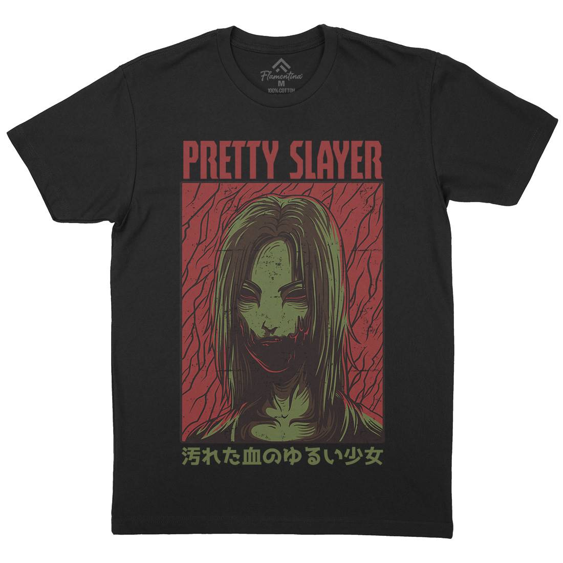 Pretty Slayer Mens Organic Crew Neck T-Shirt Horror D682