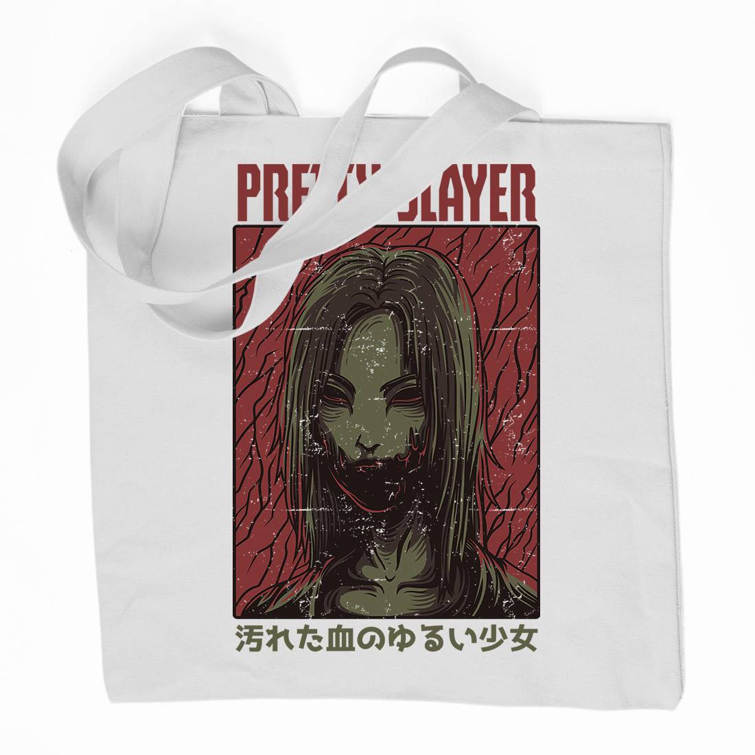 Pretty Slayer Organic Premium Cotton Tote Bag Horror D682