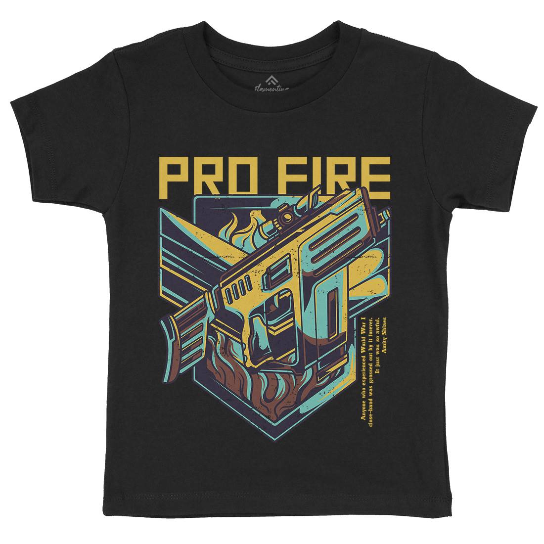 Pro Fire Kids Crew Neck T-Shirt Army D683