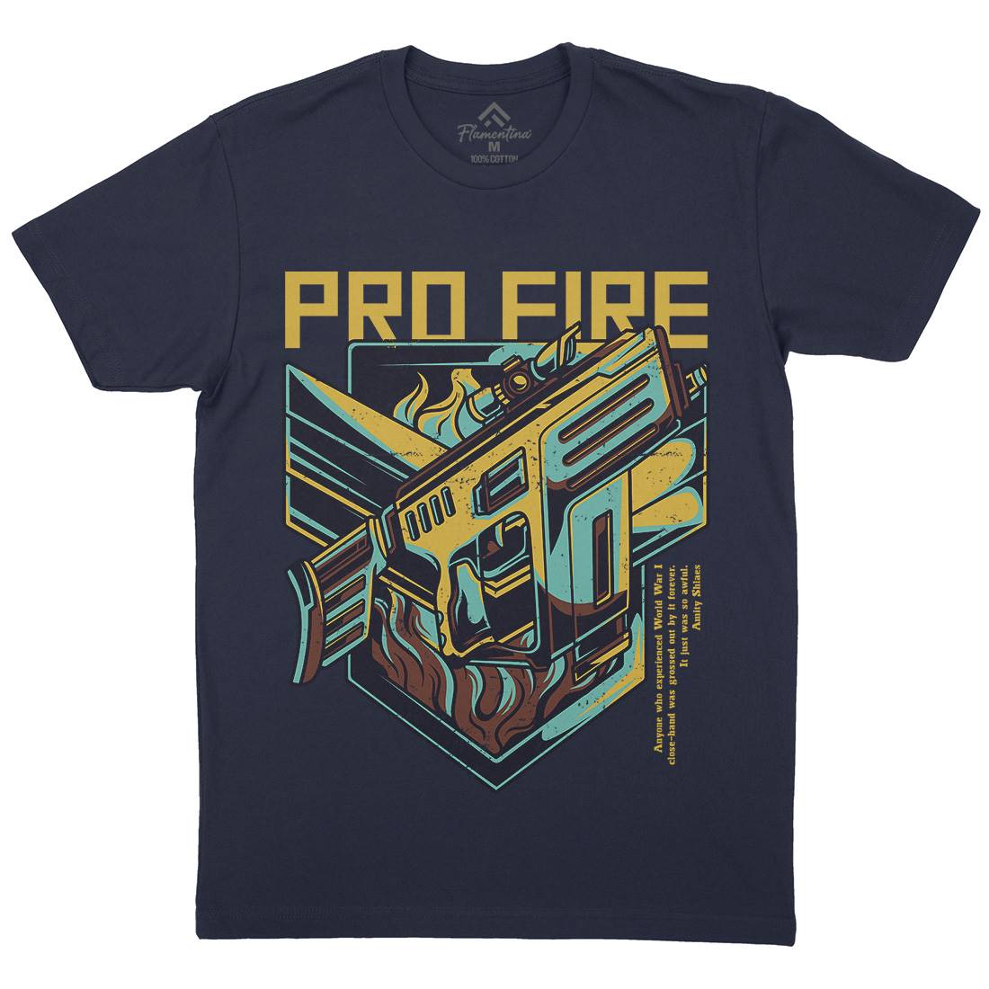 Pro Fire Mens Crew Neck T-Shirt Army D683