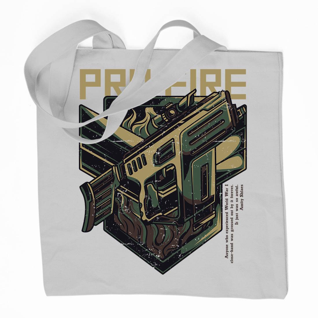 Pro Fire Organic Premium Cotton Tote Bag Army D683