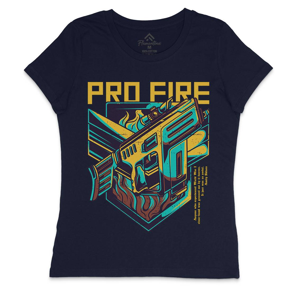 Pro Fire Womens Crew Neck T-Shirt Army D683
