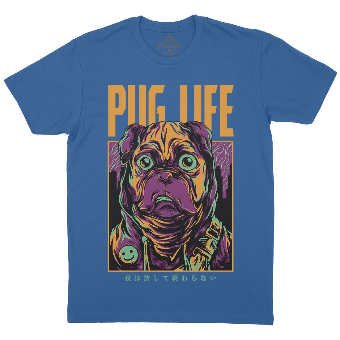 Pug Life Mens Crew Neck T-Shirt Animals D684