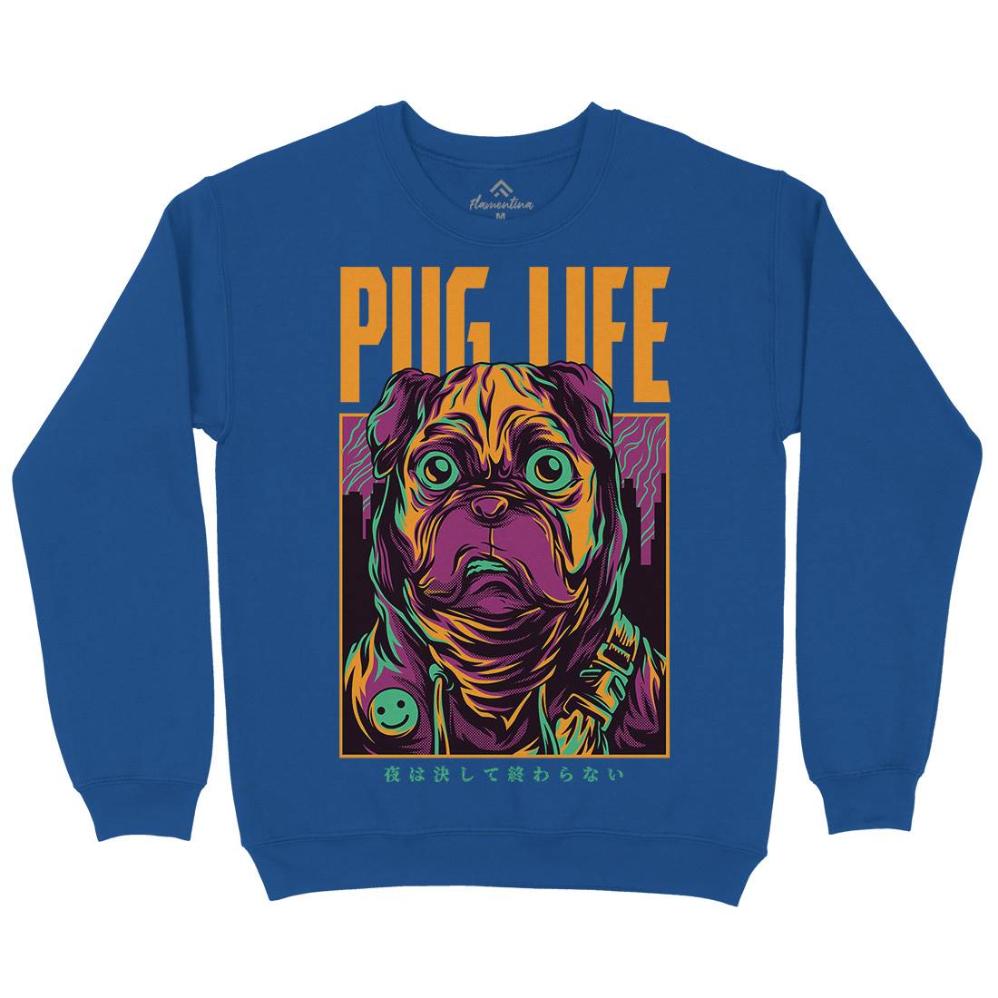 Pug Life Kids Crew Neck Sweatshirt Animals D684
