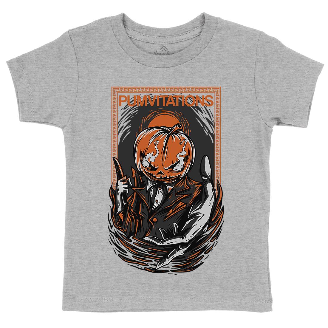 Pumpkin Kids Organic Crew Neck T-Shirt Horror D685