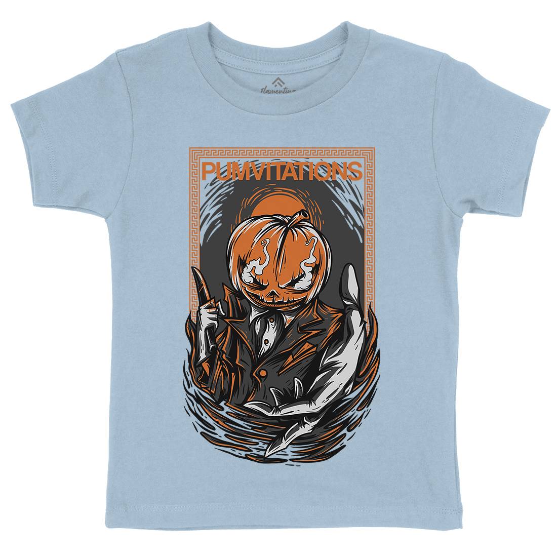 Pumpkin Kids Organic Crew Neck T-Shirt Horror D685