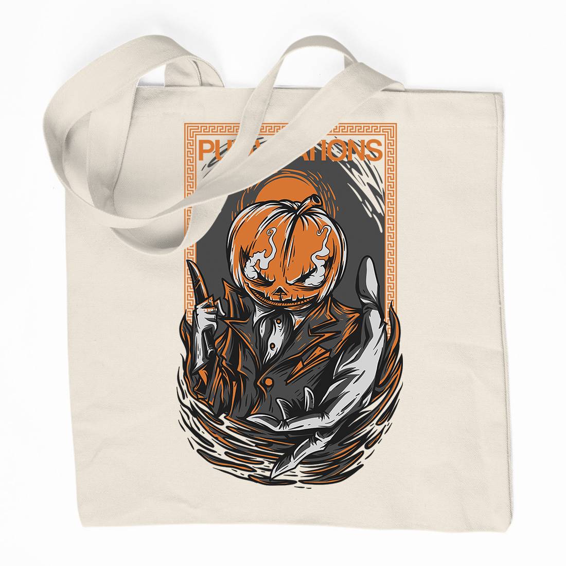 Pumpkin Organic Premium Cotton Tote Bag Horror D685