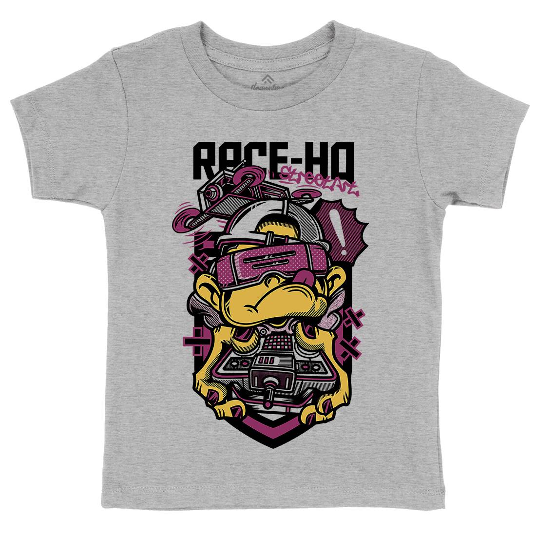 Race Kids Crew Neck T-Shirt Geek D686