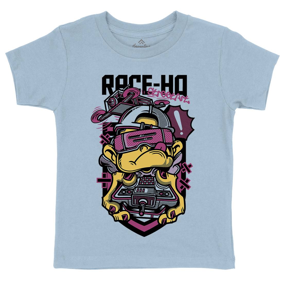 Race Kids Organic Crew Neck T-Shirt Geek D686