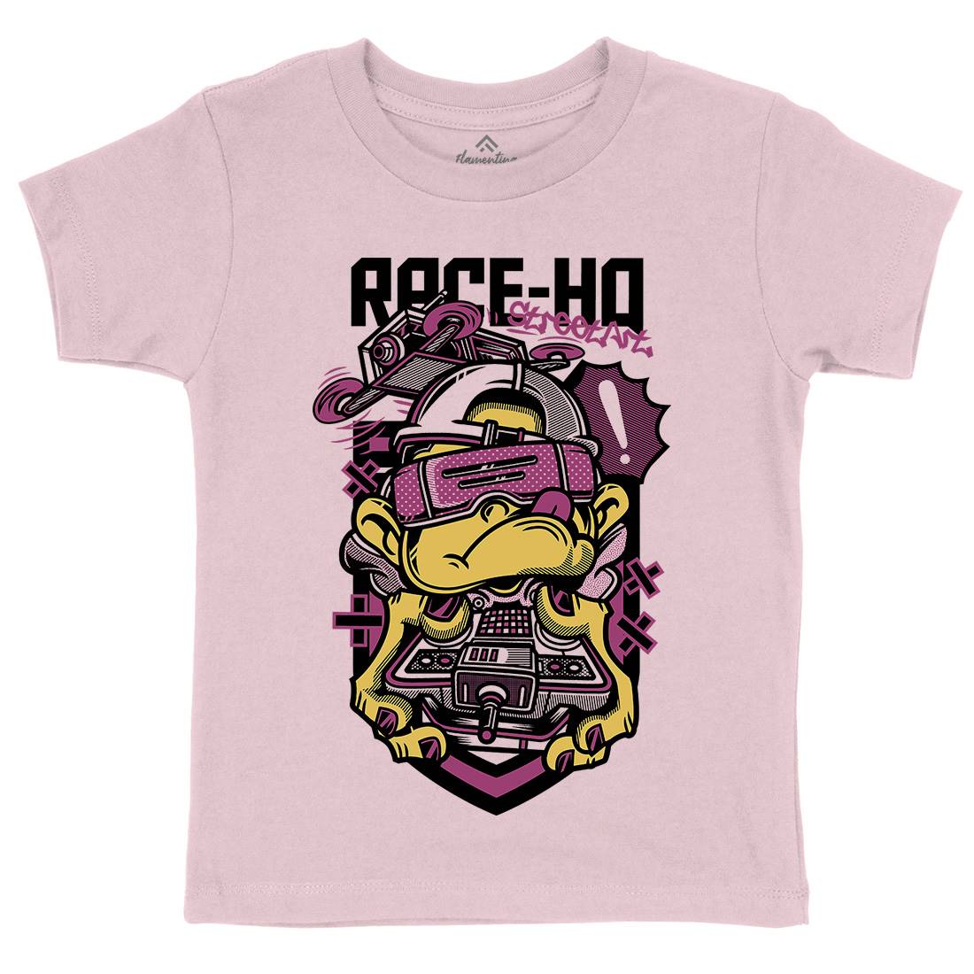 Race Kids Crew Neck T-Shirt Geek D686