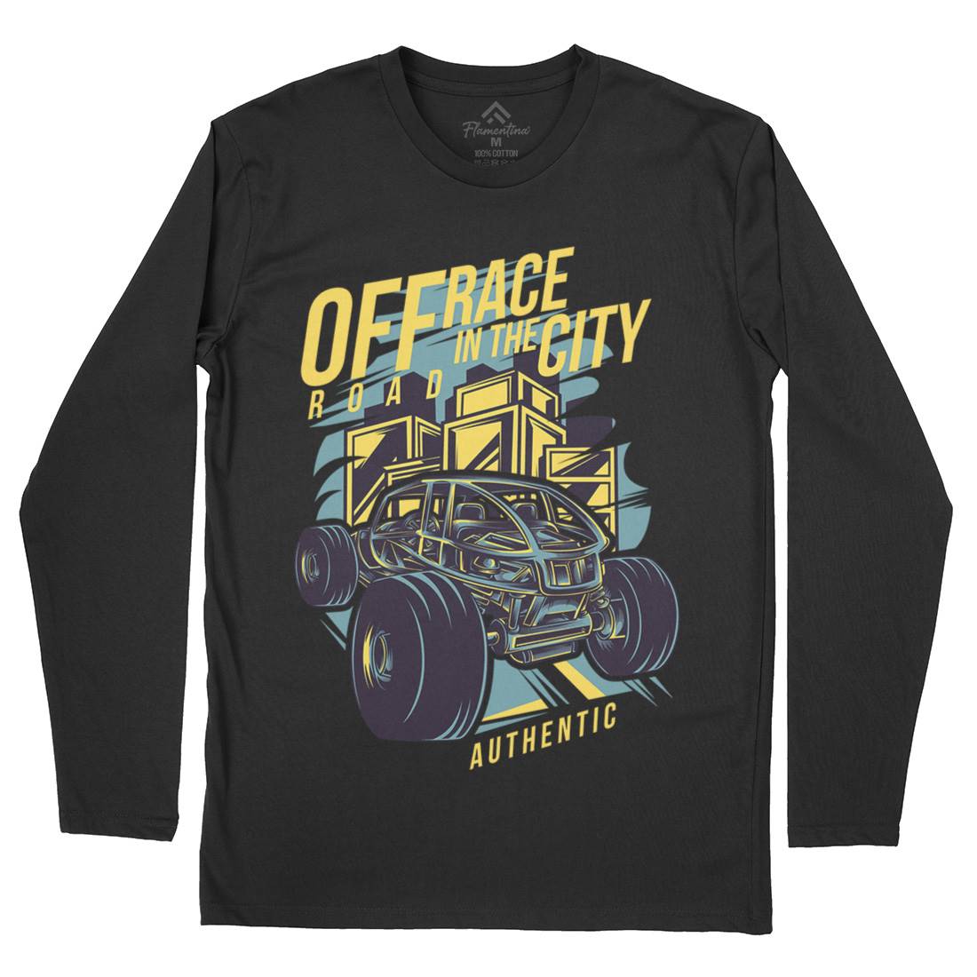 Race In The City Mens Long Sleeve T-Shirt Cars D687