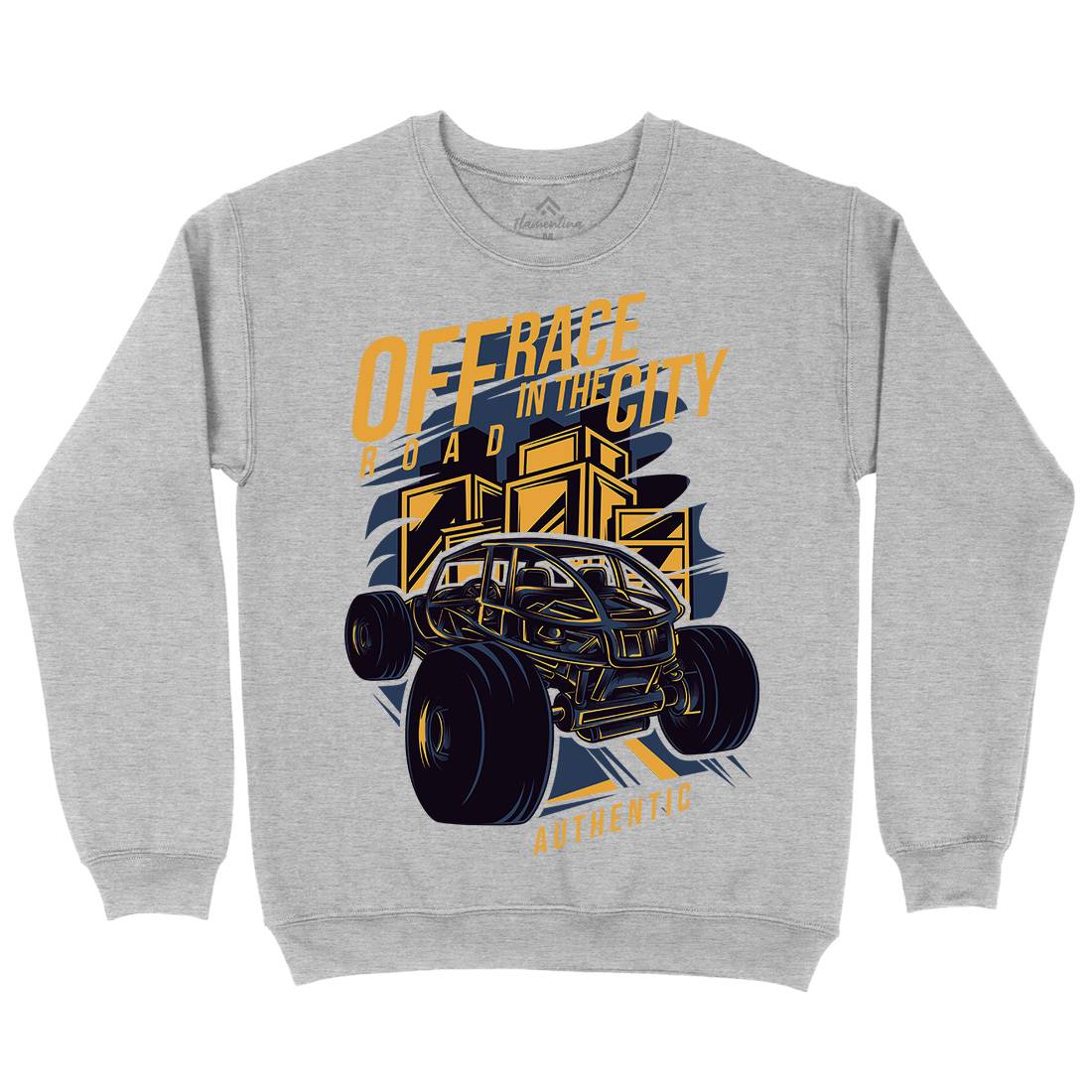 Race In The City Mens Crew Neck Sweatshirt Cars D687
