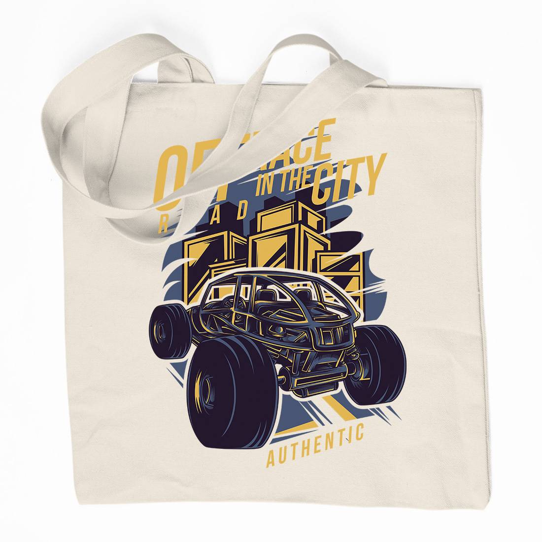 Race In The City Organic Premium Cotton Tote Bag Cars D687