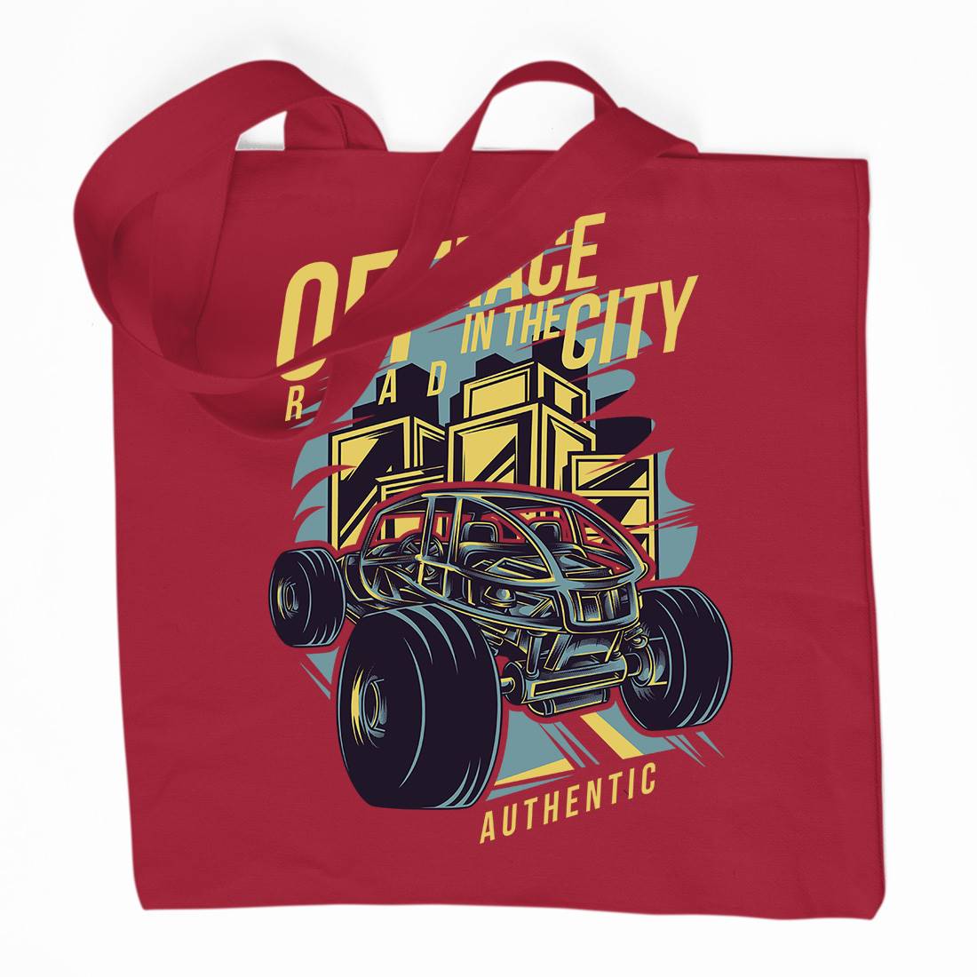 Race In The City Organic Premium Cotton Tote Bag Cars D687