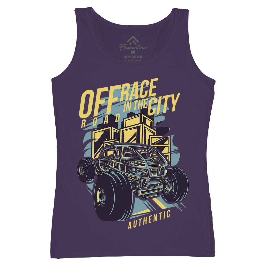 Race In The City Womens Organic Tank Top Vest Cars D687