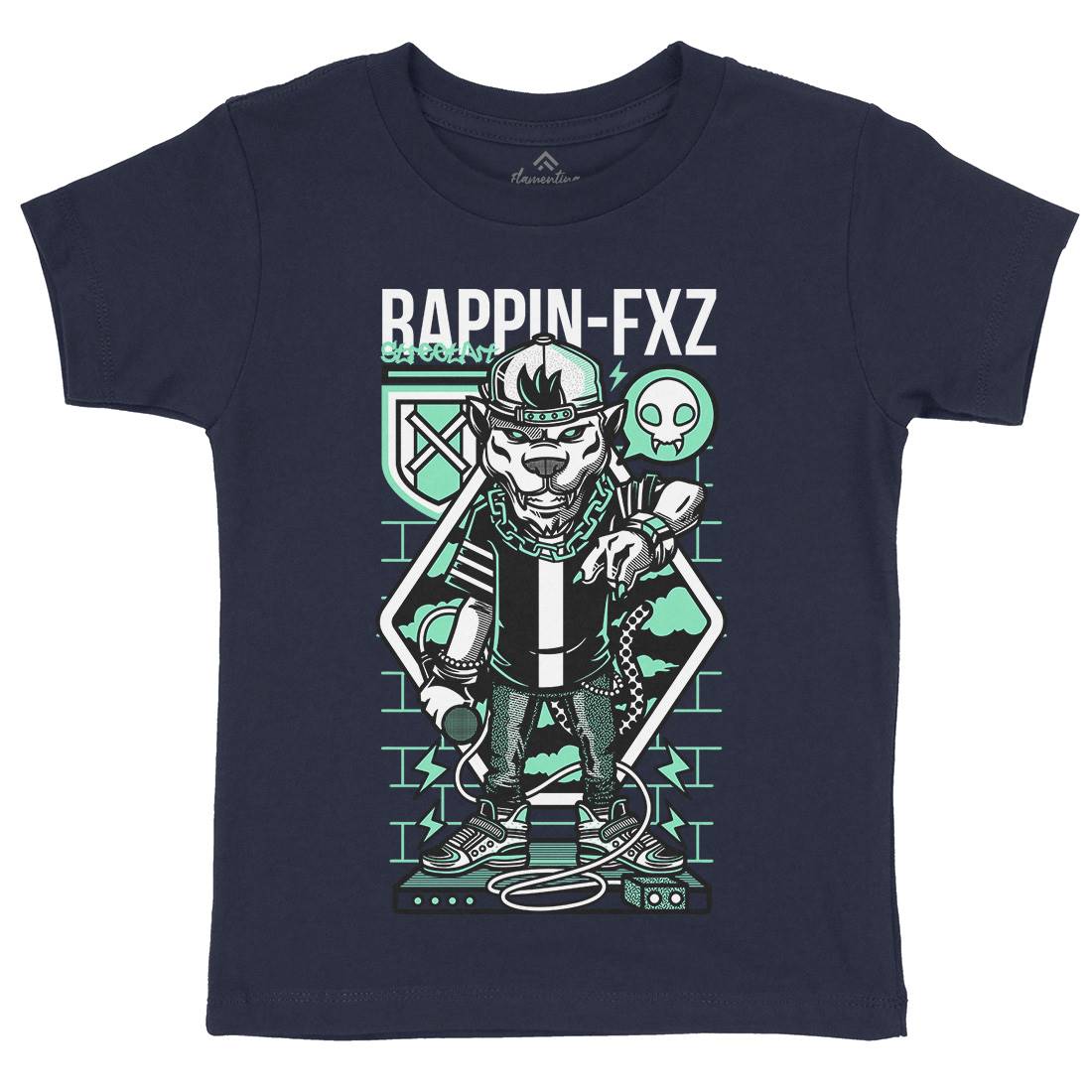 Rappin Kids Organic Crew Neck T-Shirt Music D688