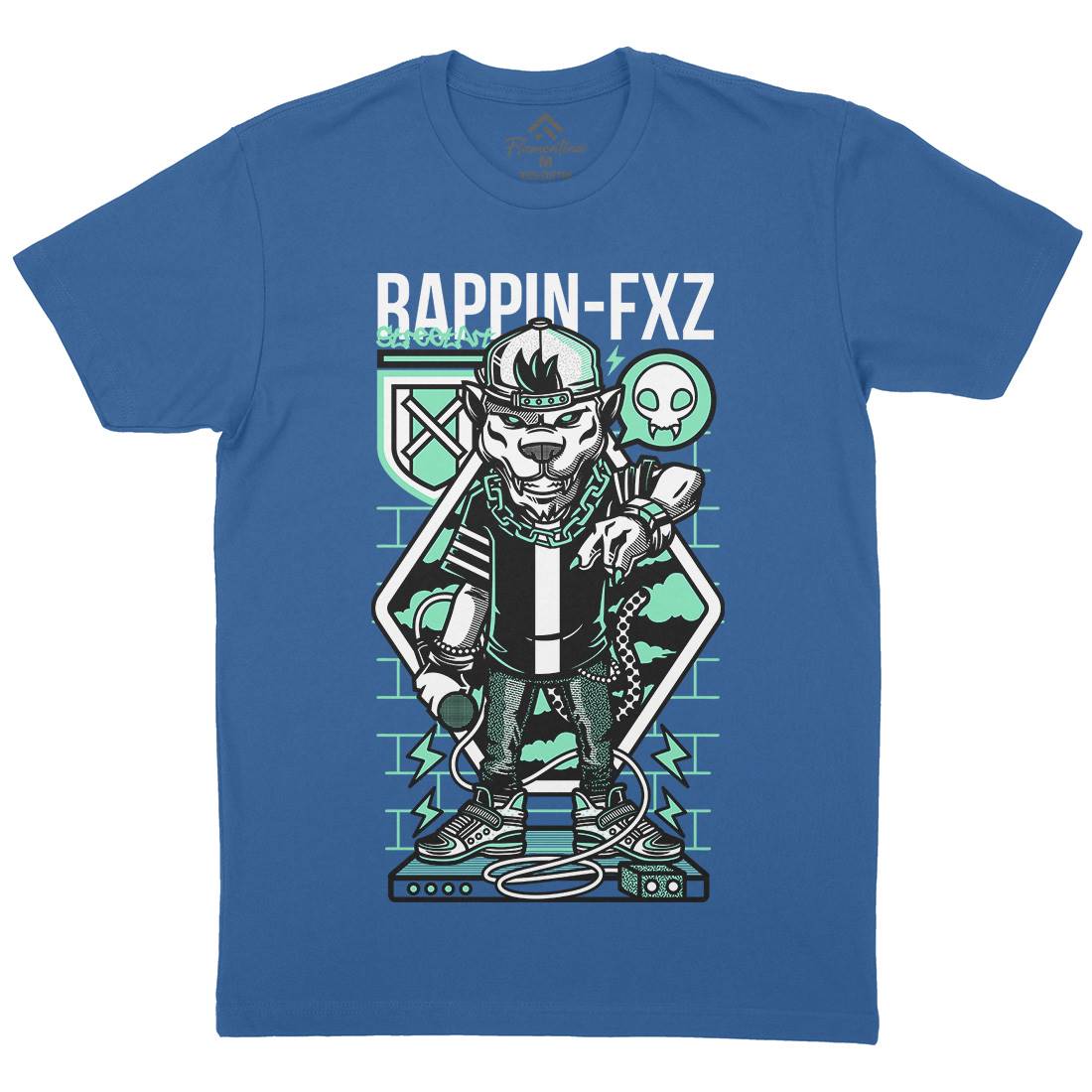 Rappin Mens Crew Neck T-Shirt Music D688