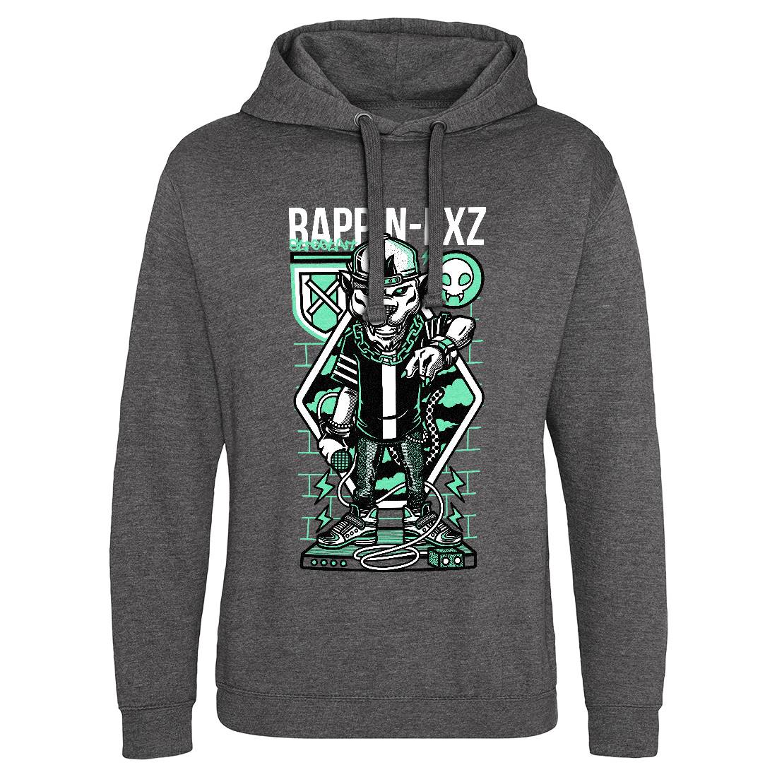Rappin Mens Hoodie Without Pocket Music D688