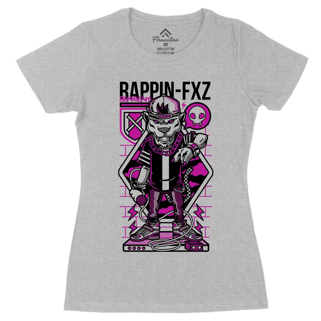 Rappin Womens Organic Crew Neck T-Shirt Music D688