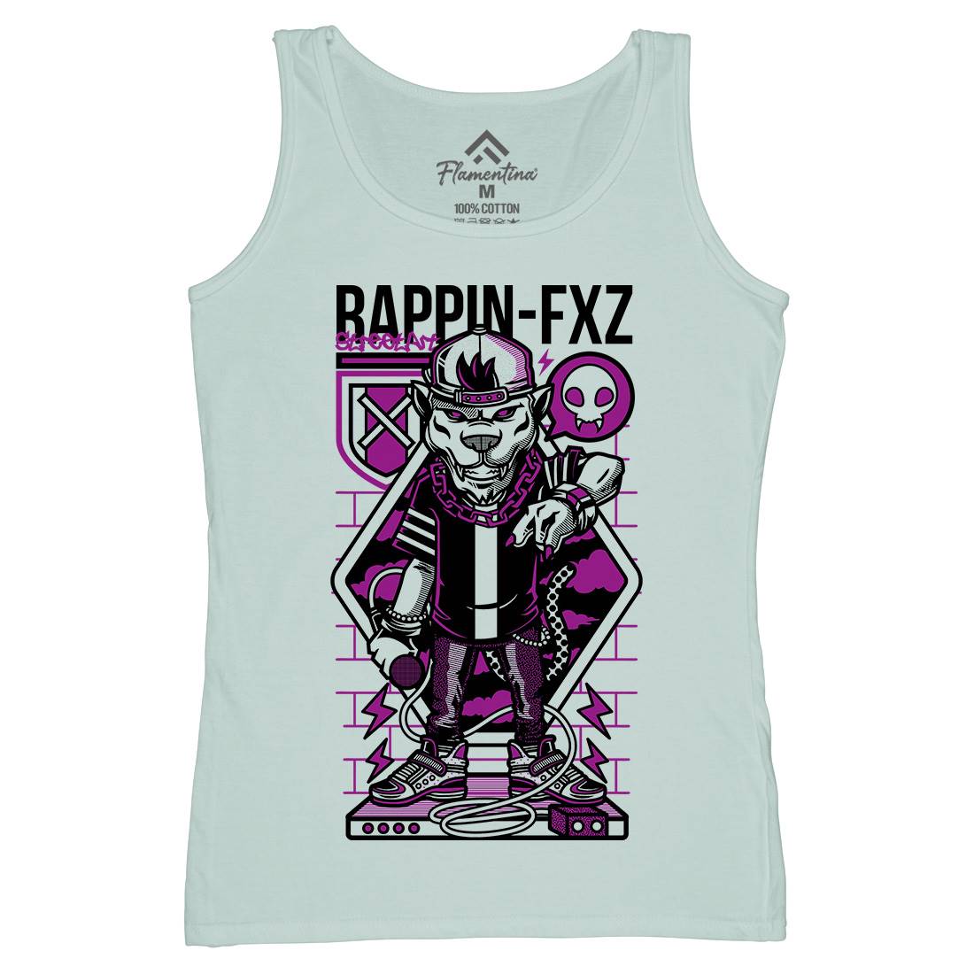 Rappin Womens Organic Tank Top Vest Music D688