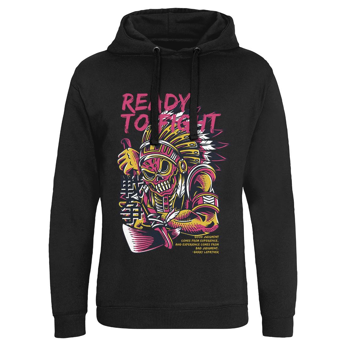 Ready To Fight Mens Hoodie Without Pocket Warriors D689